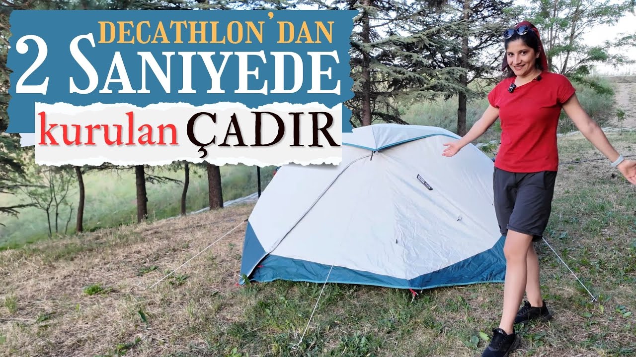 2 SANİYEDE KURULAN ÇADIR MÜMKÜN MÜ? Decathlon 2 Second Black Fresh Çadır Kurulum ve Toplama İnceleme
