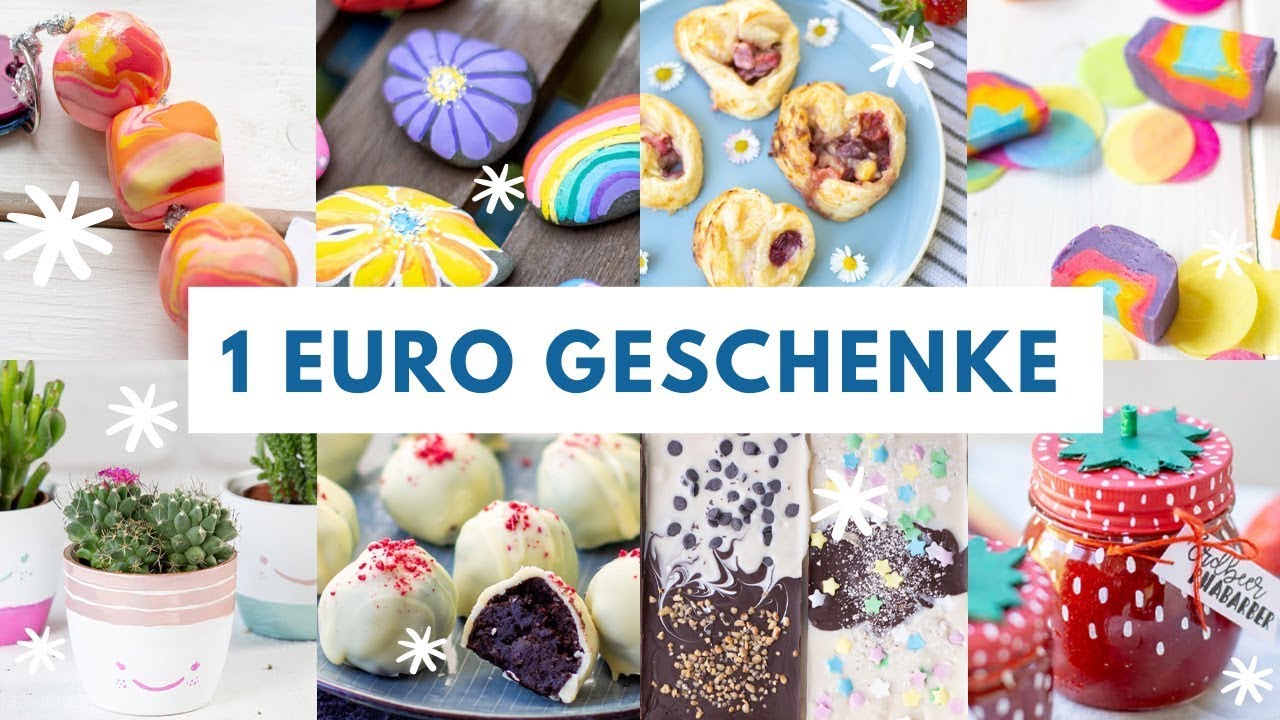 9 DIY und FOOD Geschenke für 1€ selber machen! Günstige und kreative Ideen ❤️ Muttertagsgeschenke
