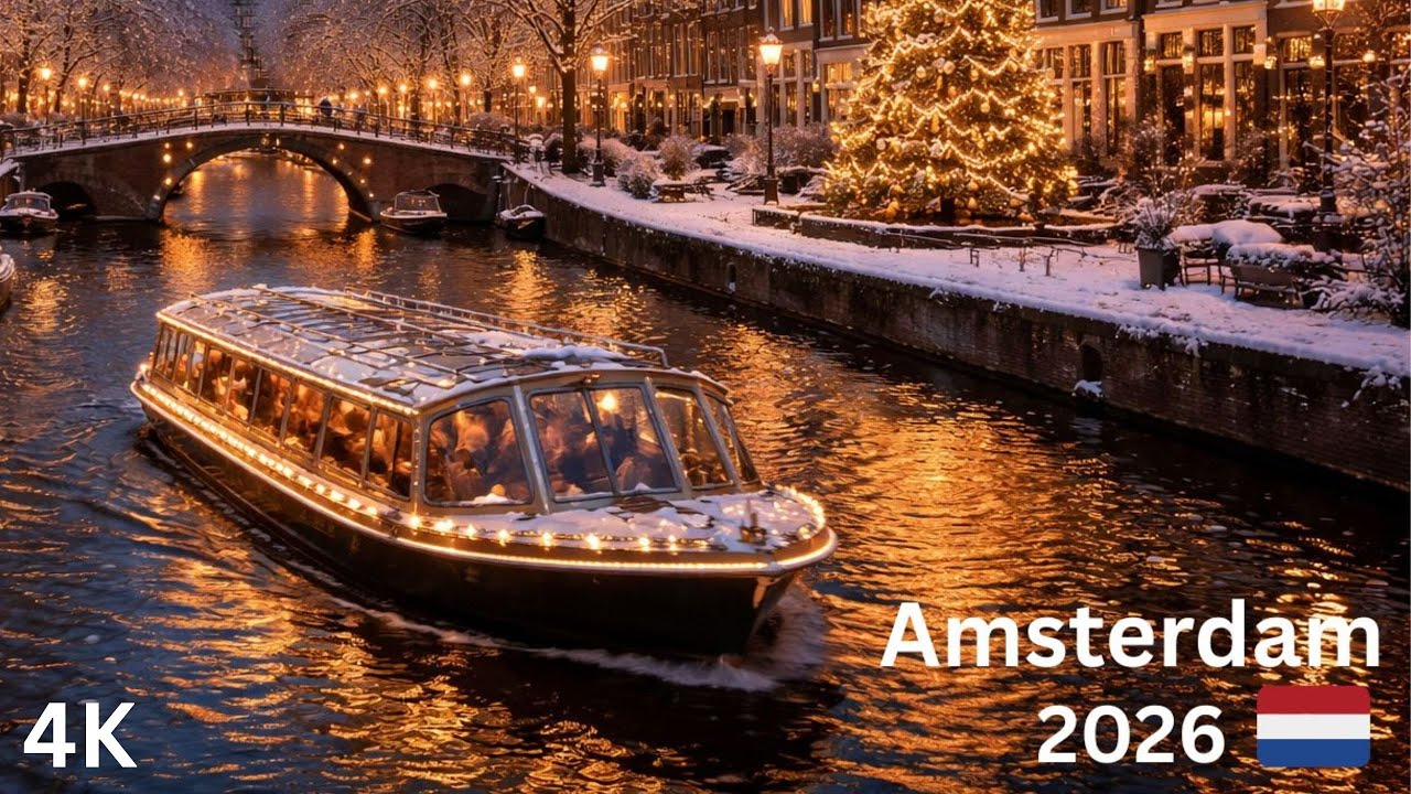 Walking Through Amsterdam 🇳🇱 | Winter Canal Tour