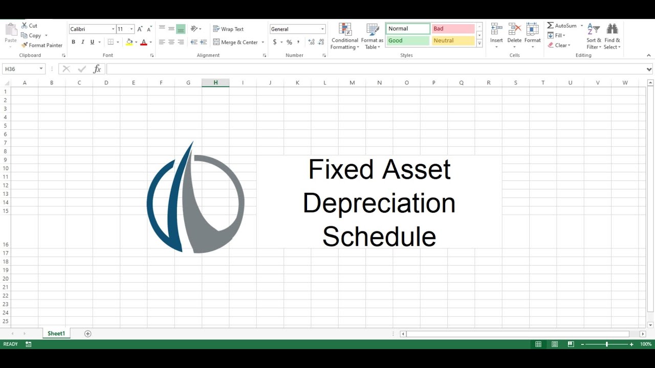 Fixed Asset Depreciation Schedule - Easily Keep Track of Fixed Assets and Record Depreciation
