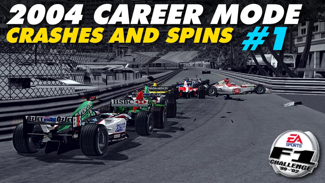 F1 Challenge 2004 CRASHES AND SPINS (1/2)