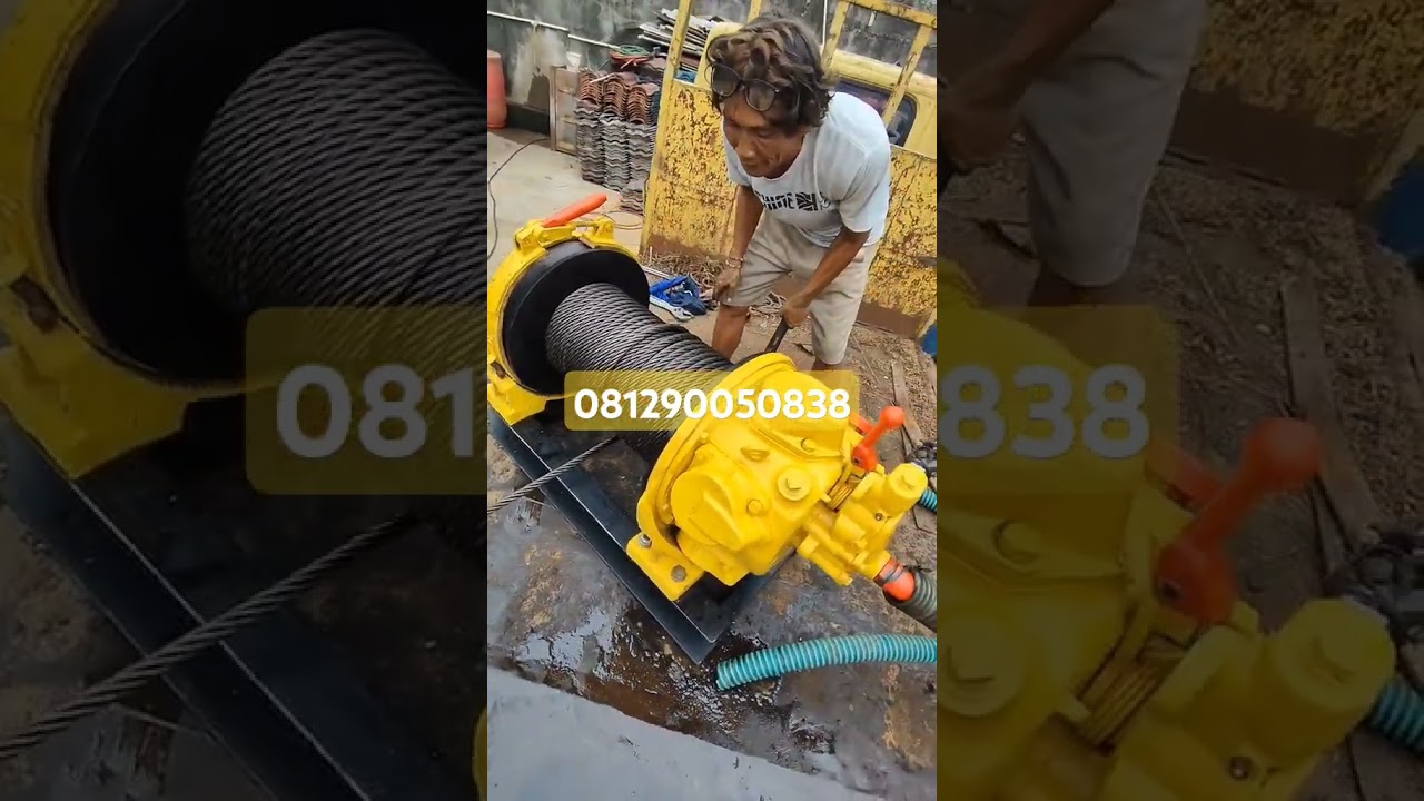 Air winch tugger 10000lbs pasang sling 100m