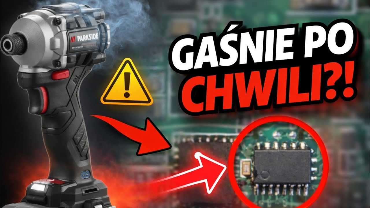 Zakrętarka Parkside działa 2 sekundy i gaśnie - znalazłem przyczynę | PDSSAP 20-Li B3