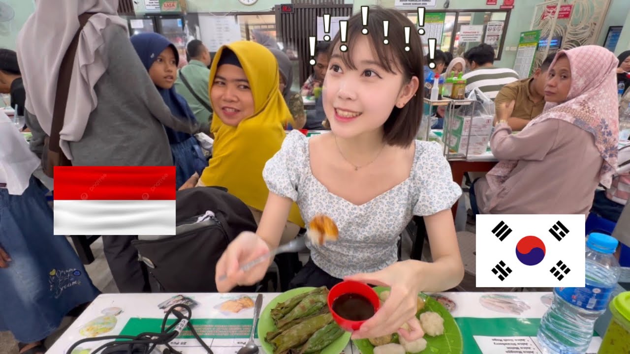Korean TRY VIRAl Pempek in Palembang, Indonesia 🇮🇩❤️