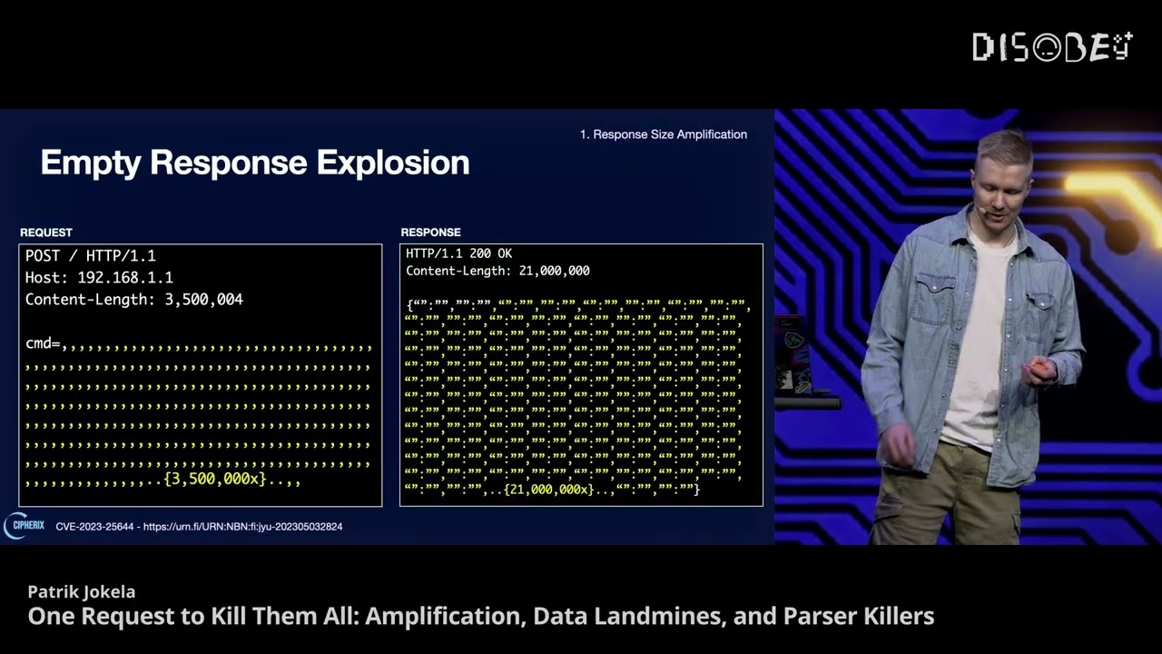 [D26] One Request to Kill Them All: Amplification, Data Landmines and Parser Killers - Patrik Jokela