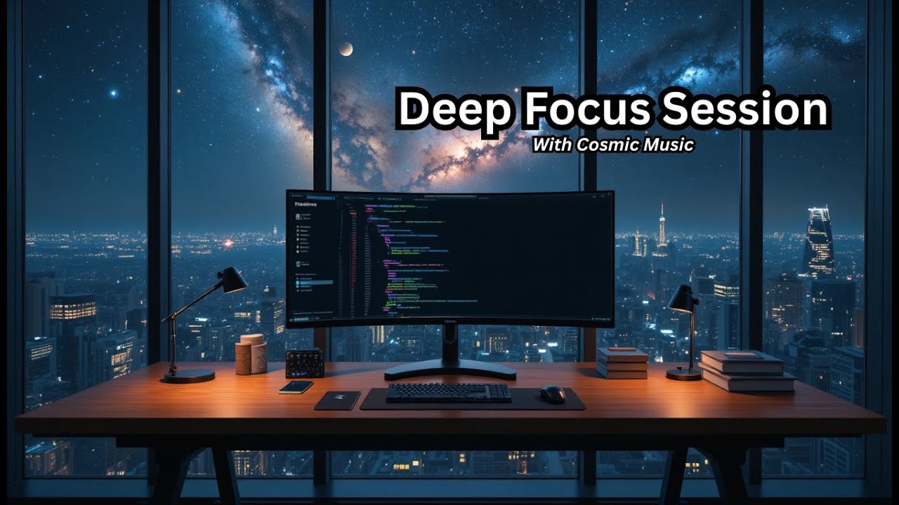 Deep Concentration Vibe... Ambient Piano focus music for study (Calm Focus, Work & Memory)