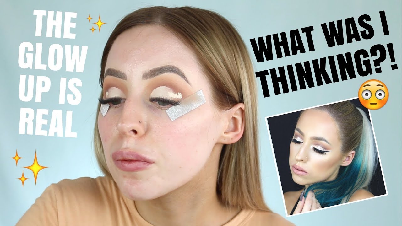 RECREATING MY OLD LOOKS.. MAKEUP GEEK GLITTER CUT CREASE | KASEY RAYTON