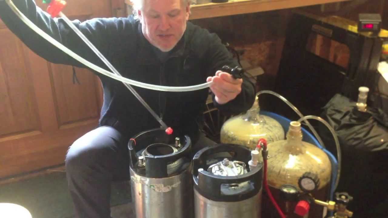 Beer Transfer Carboy to Keg using Co2
