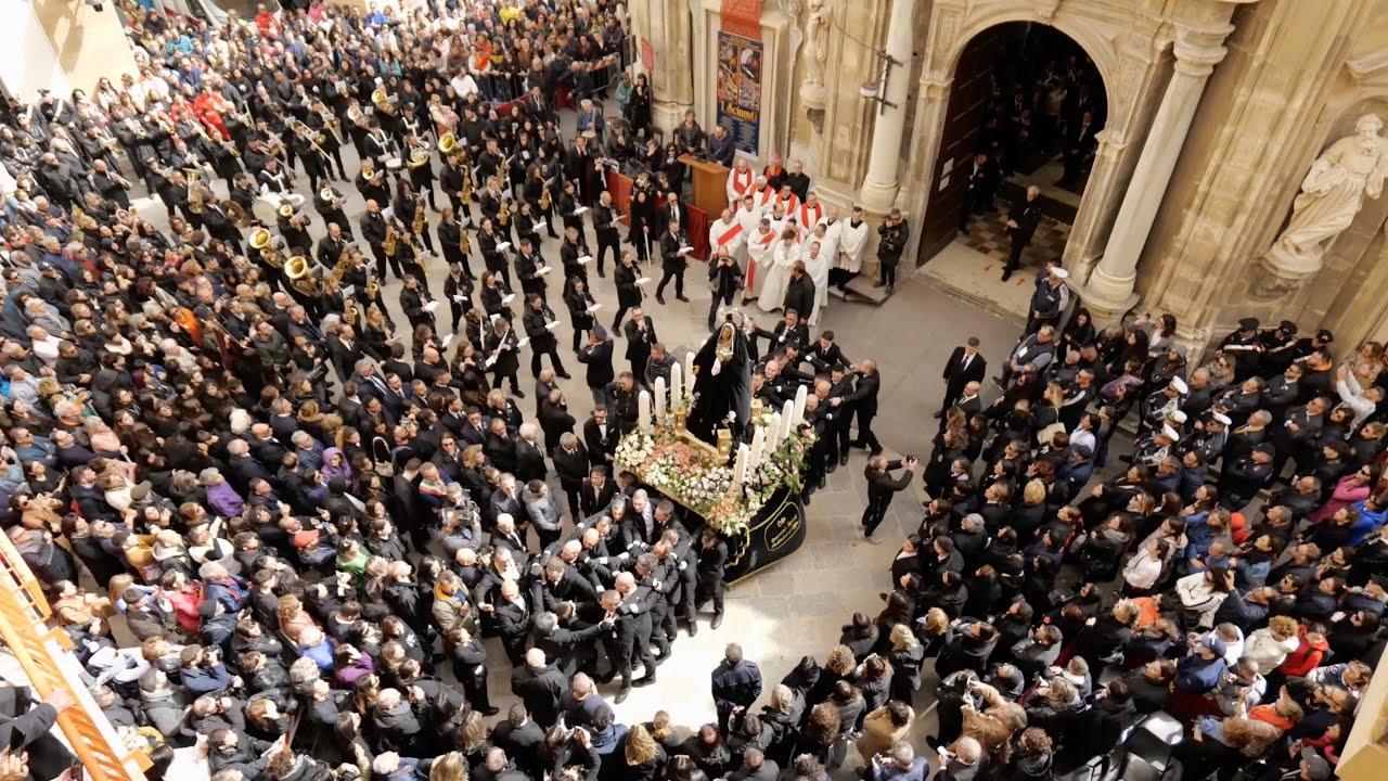 Processione dei Misteri di Trapani - Entrata Addolorata - 2024 - Settimana Santa