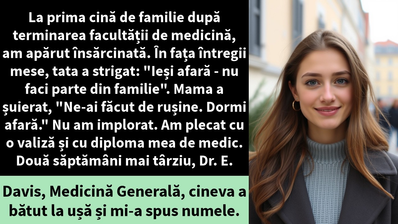 La prima cină de familie după terminarea facultății de medicină, am apărut însărcinată.