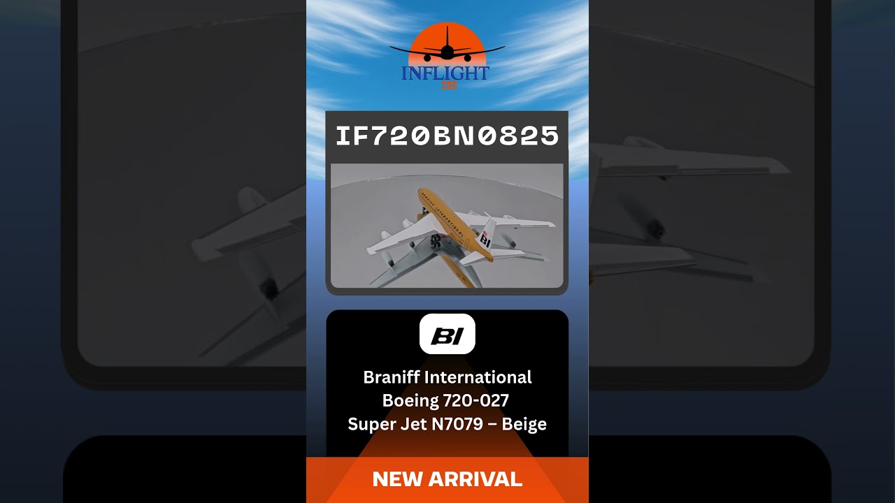 IF720BN0825 Braniff International Boeing 720 027 Super Jet N7079 – Beige