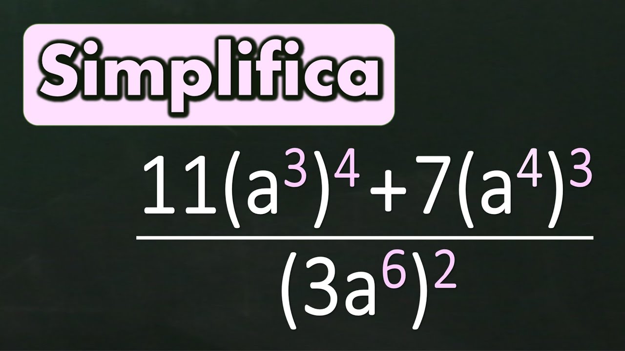 &Aacute;lgebra. C&oacute;mo simplificar una expresi&oacute;n algebraica