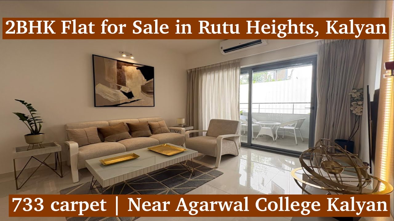 2 BHK Apartment for Sale in Rutu Heights, Kalyan West | 733 sq ft Carpet | Near Agarwal College
