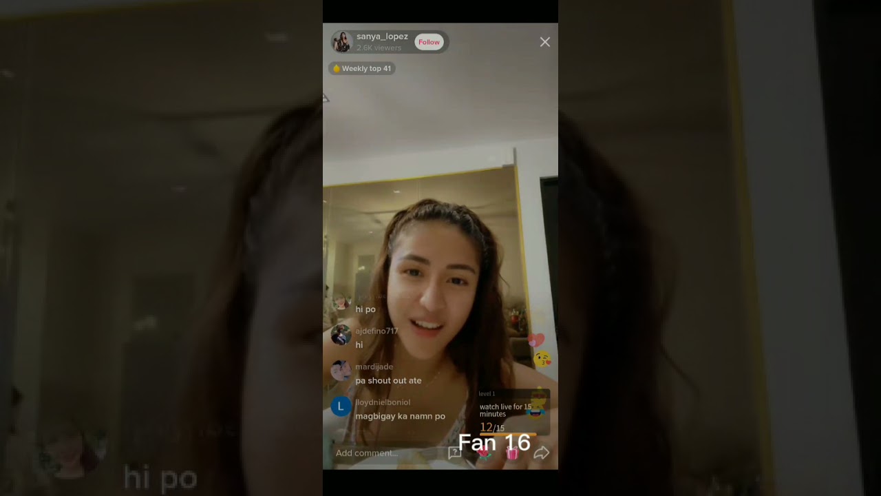 Sanya Lopez TikTok Live (10/09/21) | Fan 16