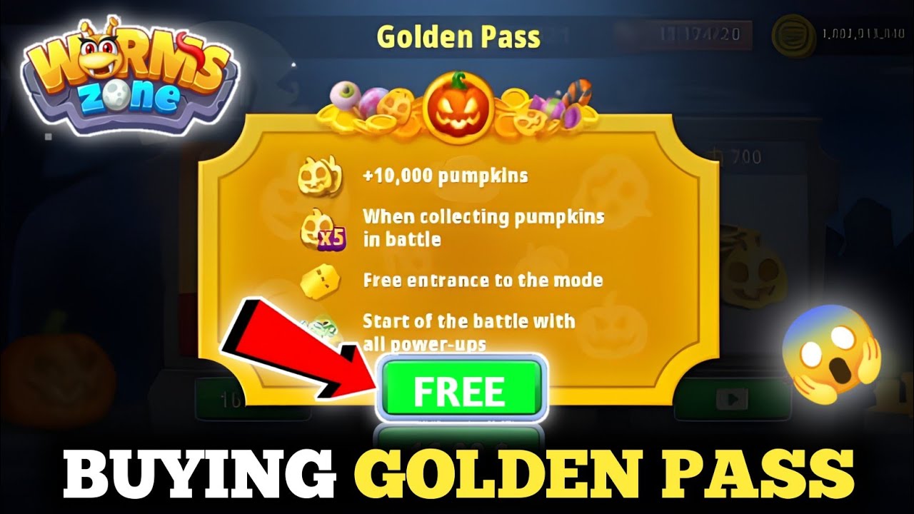 BUYING GOLDEN PASS 😱 In Worm Zone | Halloween Event Gold Pass Purchase | Worm Zone New Event