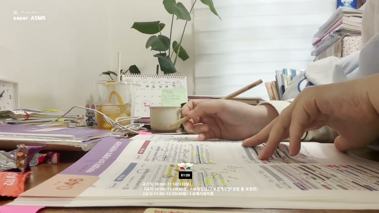 🤫ペーパー[똑똑! 60분만 같이 공부하실 분! 국가직,손해사정사,지방직] [study with me silent] [rainㅣ빗소리] [timer l타이머]ادرس معي