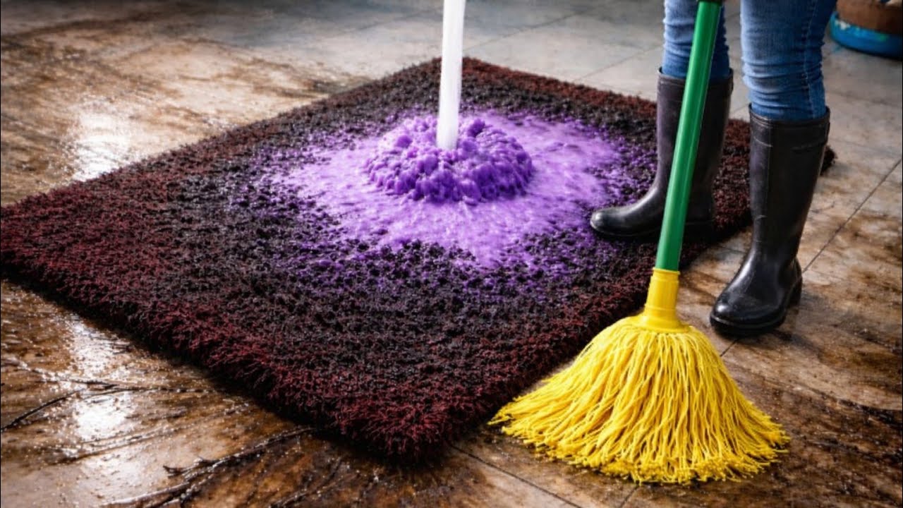 Removing Deep Black & Sticky Stains 😖 Satisfying Dirtiest Rug Deep Clean ASMR | Best Relaxation
