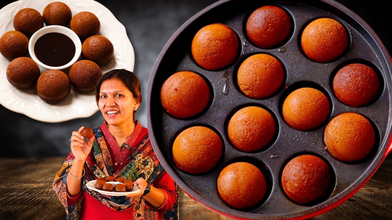 बच्चो के टिफ़िन के लिए हेल्दी केक | Healthy Chocolate Appe | Jowar Cake | Gluten Free Cake by Kabita