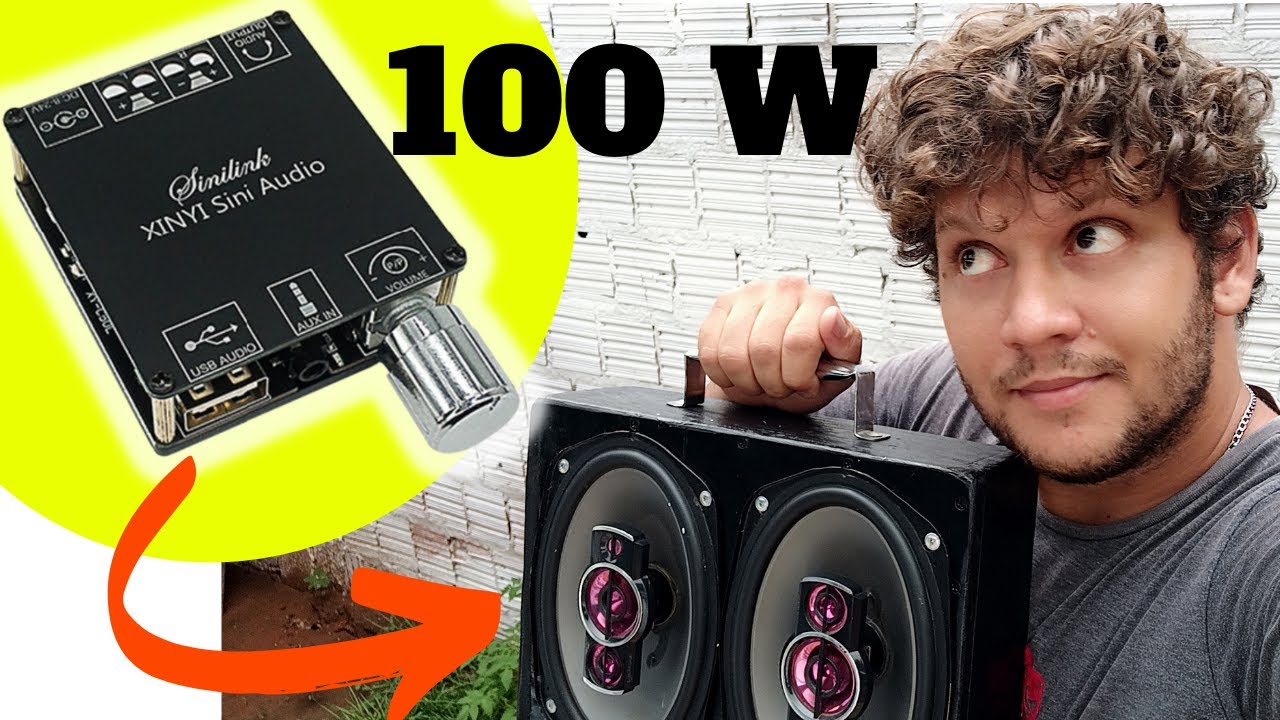 mini caixa de som com placa do ALIEXPRESS