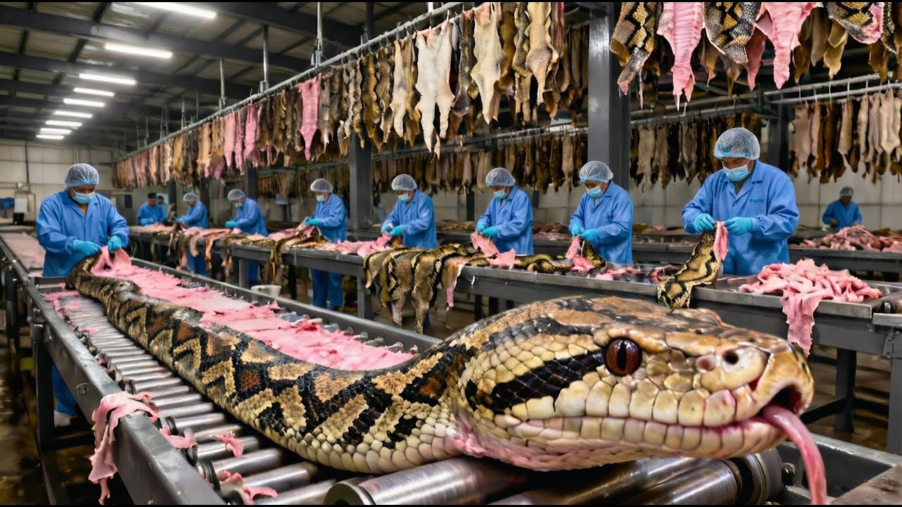 How Luxury Wallets Are Made Inside the Snake Skin Factory – (Full Process)