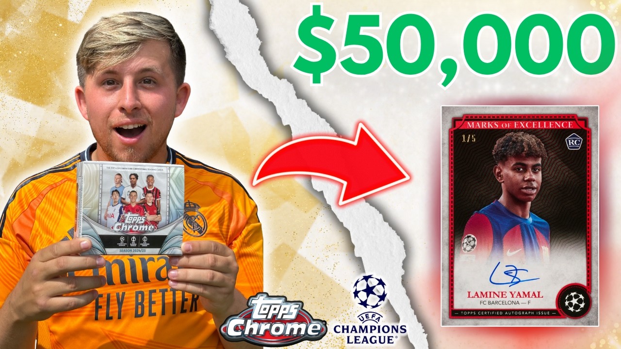 IT'S BACK! 🔥 Unboxing The *NEW* Topps Chrome UCC 24/25 Jumbo Box | Chasing ON CARD AUTOS!  ⚽️