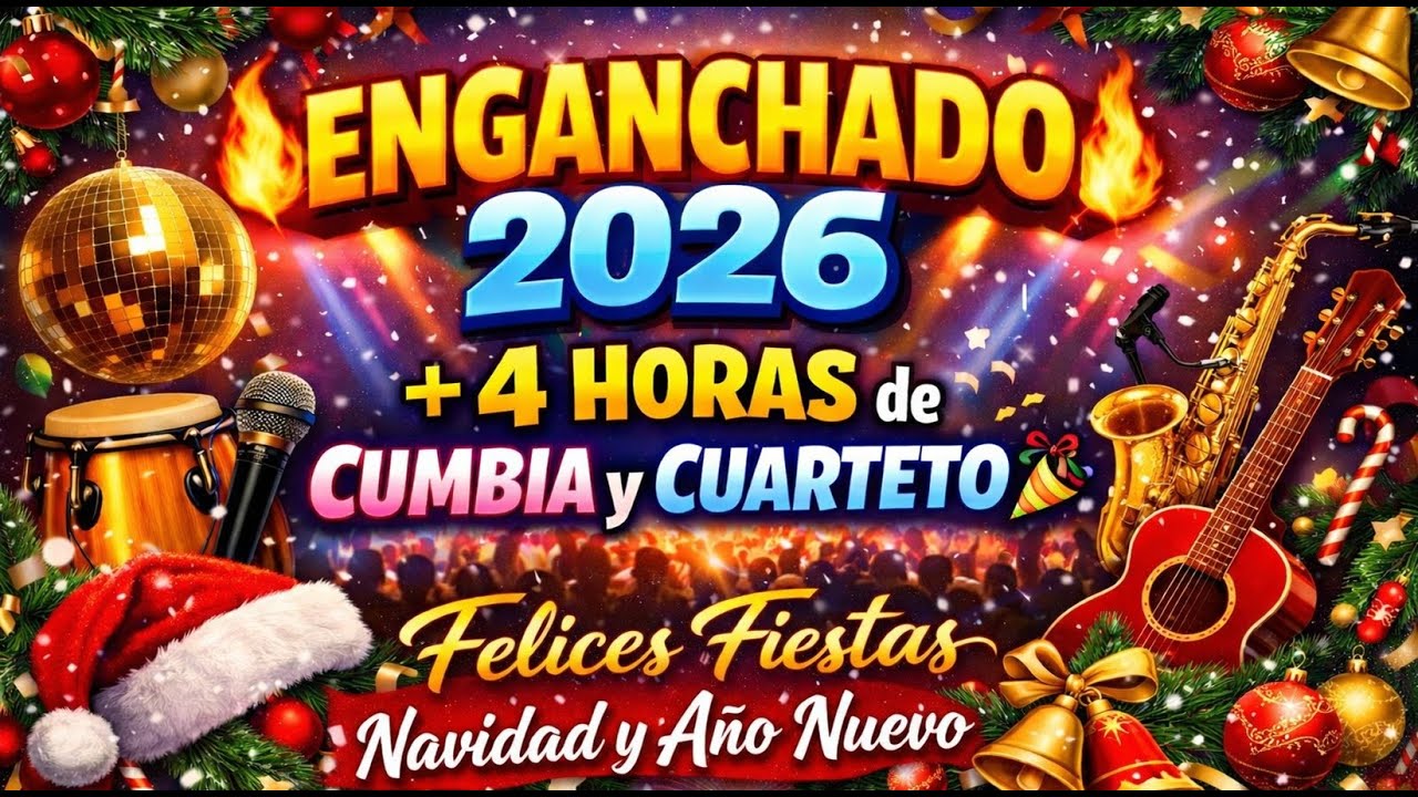 🔥 ENGANCHADO 2025 2026 | + 4 HORAS de CUMBIA y CUARTETO 🎉  | Felices  Fiestas Navidad y Año Nuevo 🔥
