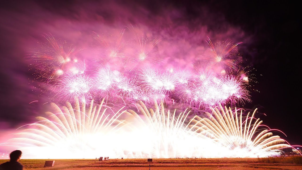2019 会津花火 4K エンディング花火 紅屋青木煙火店 Fukushima Aizu Hanabi Fireworks