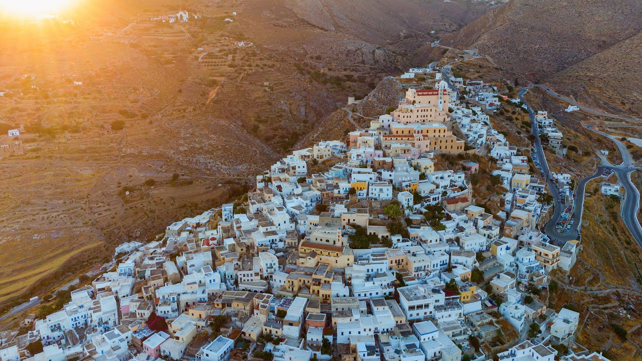 Syros island Cyclades Greece - Ludovico Einaudi Experience Remix - 4K video