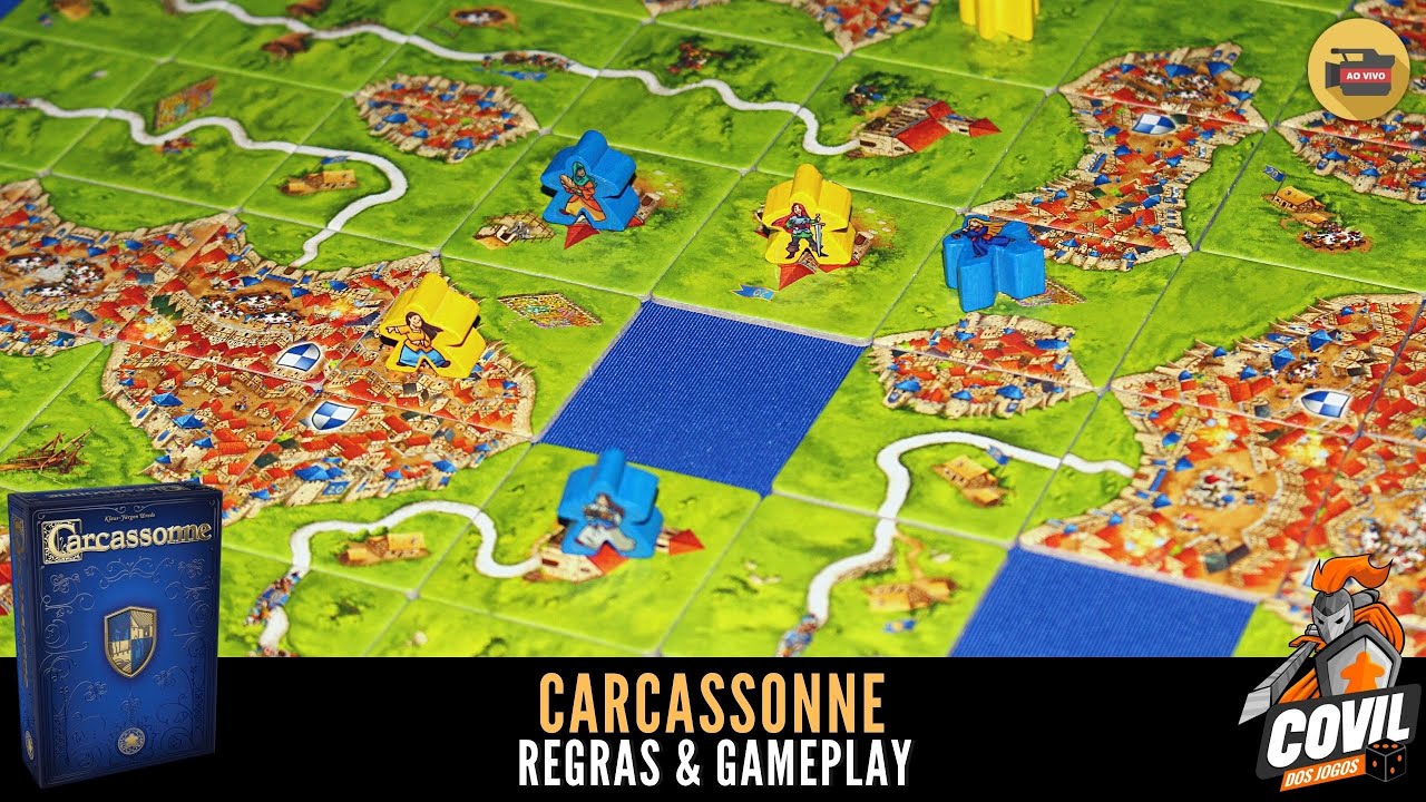 Carcassonne -  Regras  e Gameplay Ao Vivo