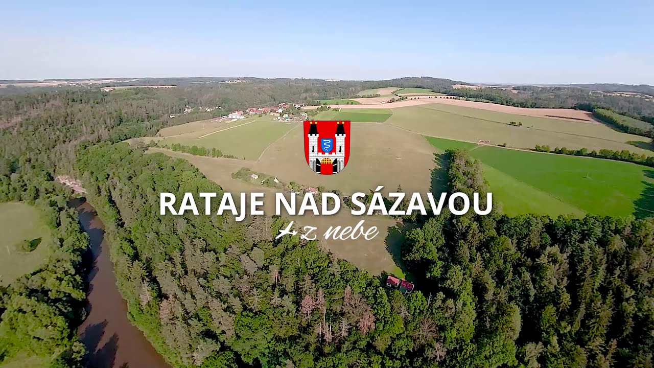 Letecké video Rataje nad Sázavou z nebe