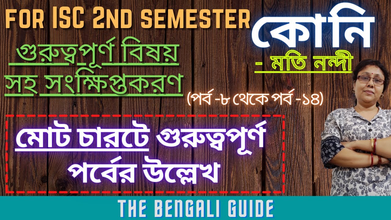 Koni | ISC 2022 2nd semester | Summary | Important chapters selection