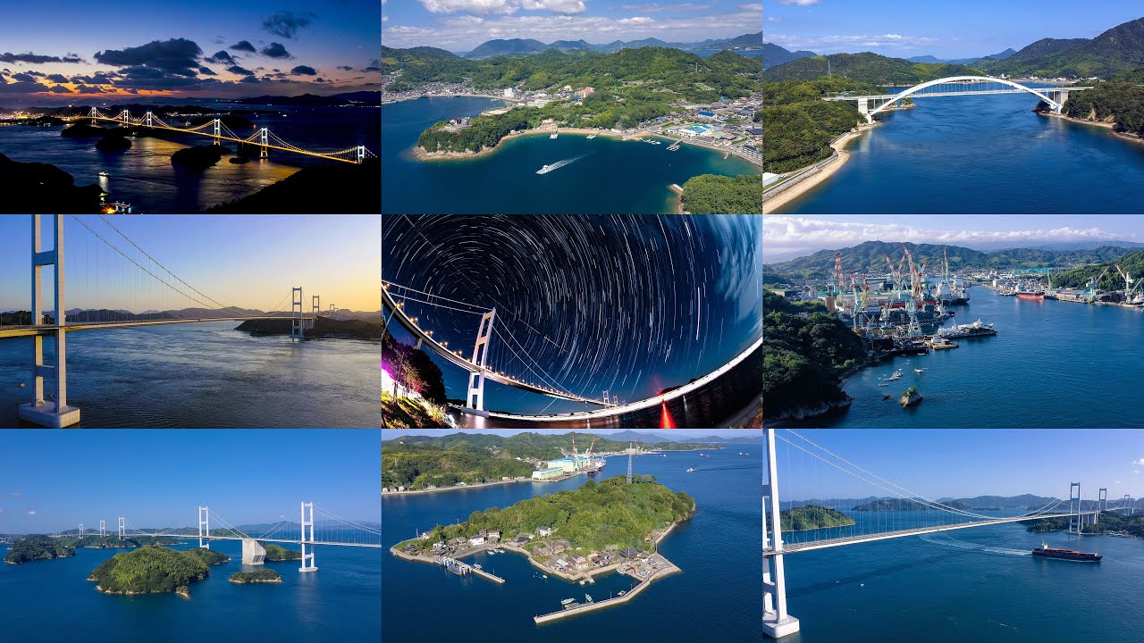 [4K] 「瀬戸内しまなみ海道」の絶景百景 Superb views along the Setouchi-Shimanami Kaido Sea Route in JAPAN