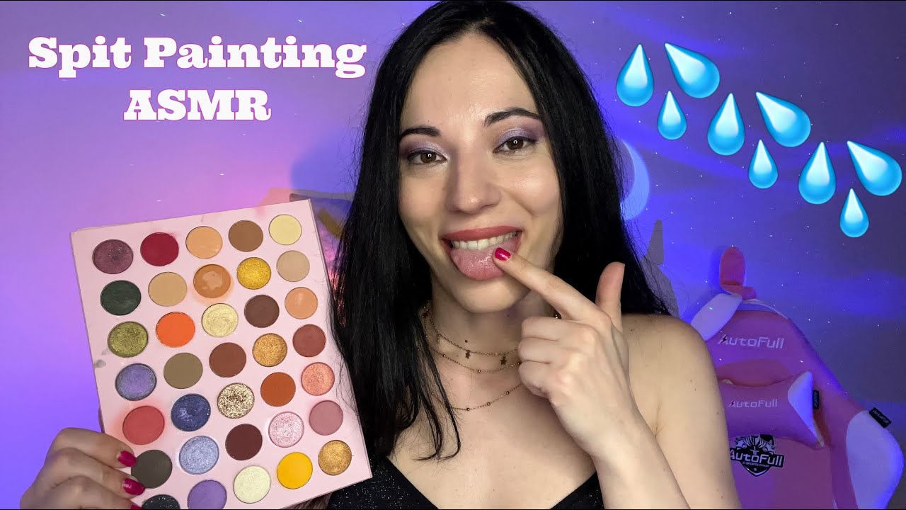 NEW ASMR SPIT PAINTING YOU💦 (Intense Mouth Sounds)