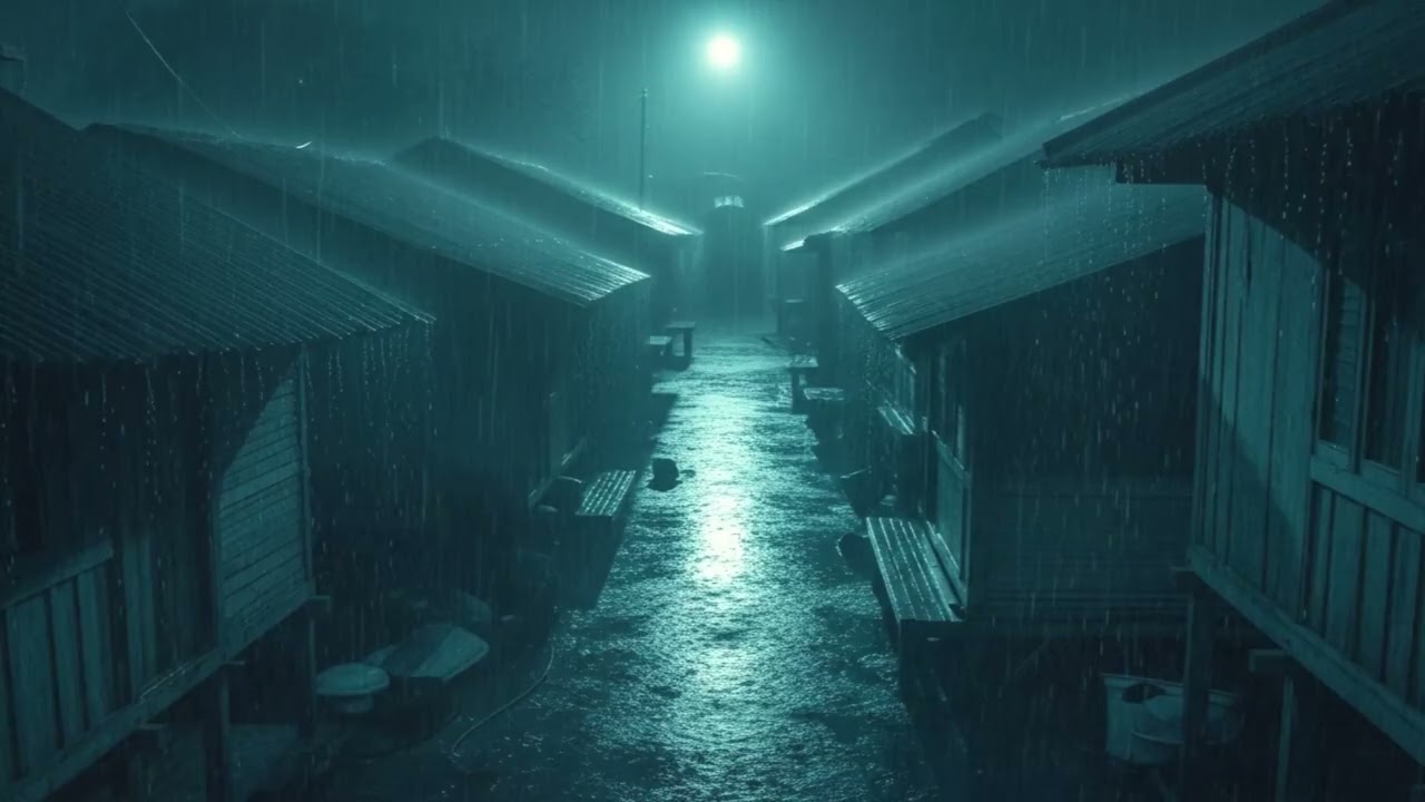 Rain noises for sleep – Intense Rainfall on Empty Road to Calm Mind & Sleep Fast