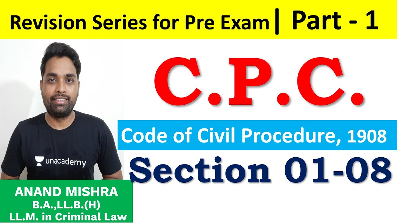 section 1-8 CPC Revision Series | CPC Revision by ANAND MISHRA | Part - 1
