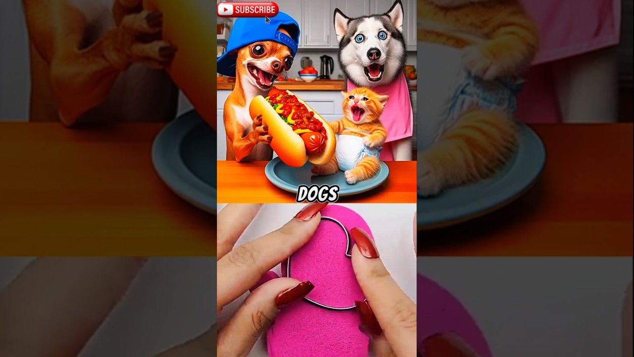 Nakarmmy kociaka zimnym hot-dogiem!😳#śmieszne #memy