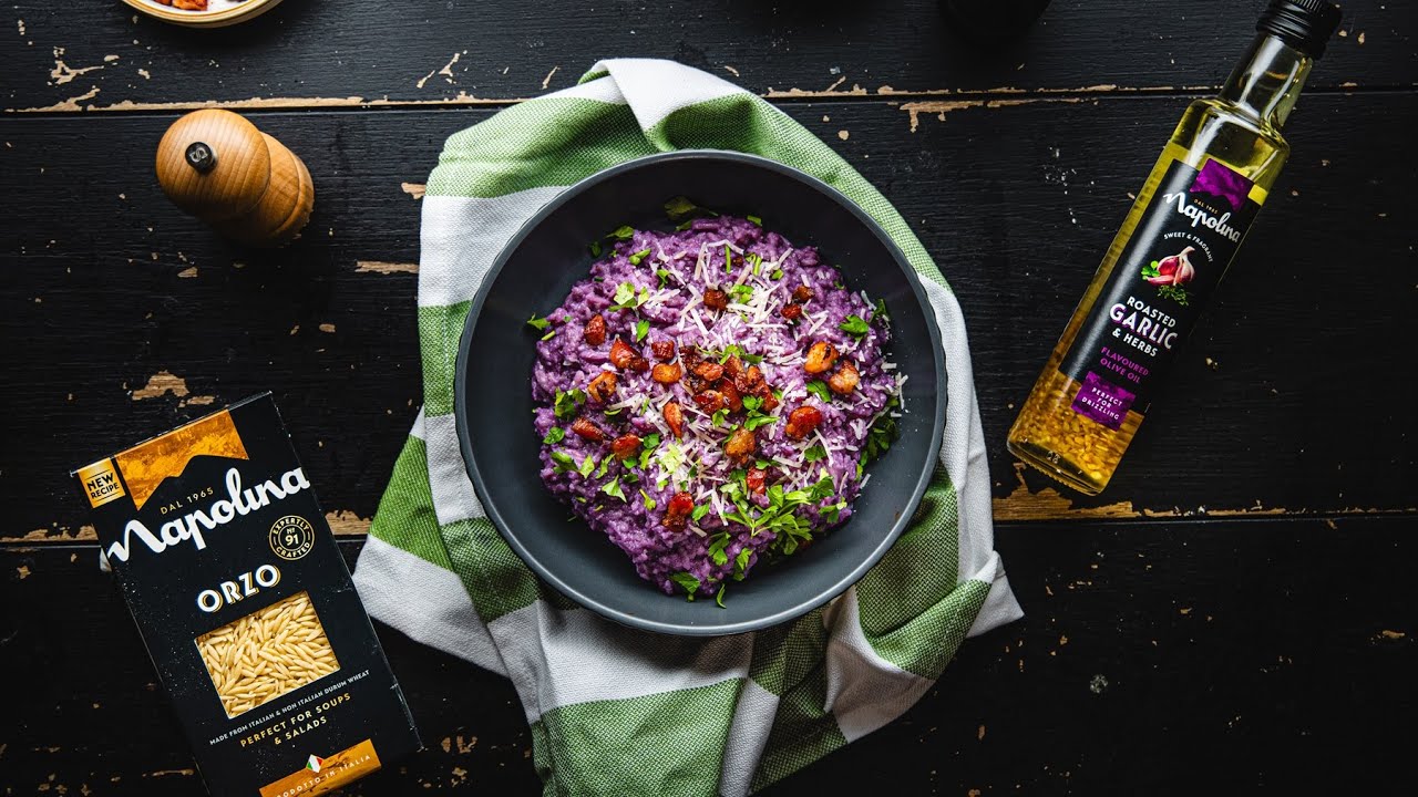 Napolina Creamy Red Cabbage Orzo Risotto Recipe | Easy Italian Comfort Food