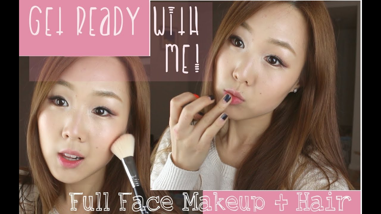 ♥ Get Ready With Me!! ♥ Full Korean-Style Makeup & Hair | 같이 준비 해요! 이쁜 화장 & 머리♥