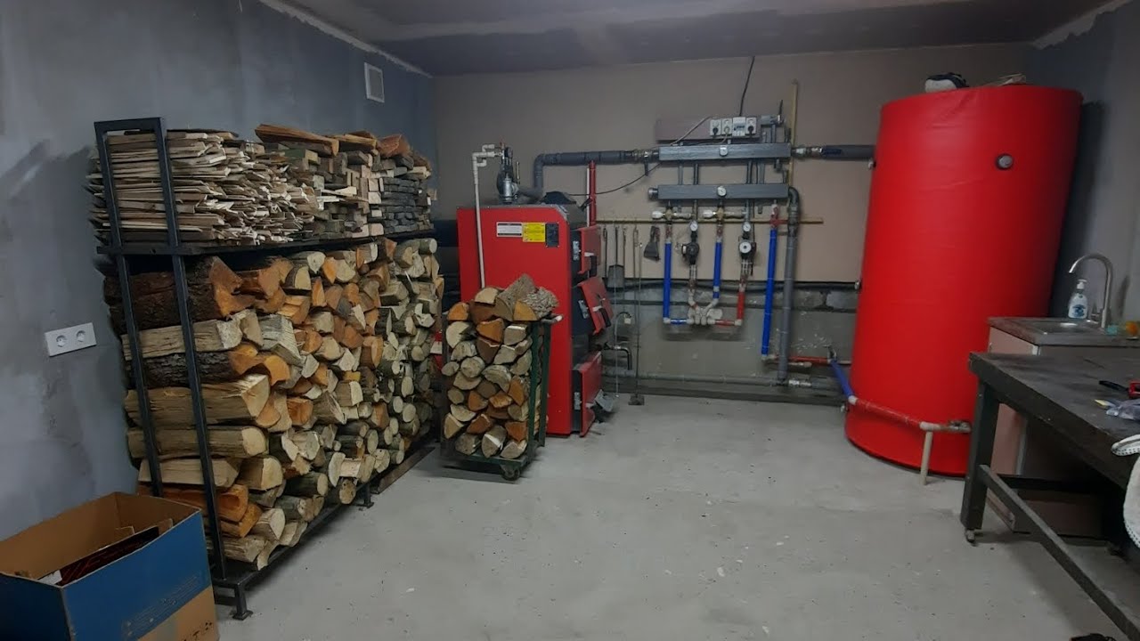 Kazánház #épités #Defro 35kw #pufferr 1000l #fűtés rendszer! #котельная #1 rész!