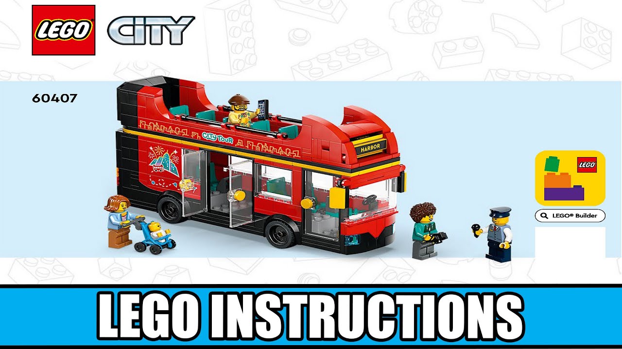 LEGO Instructions - City - 60407 - Double-Decker Sightseeing Bus  - Traffic