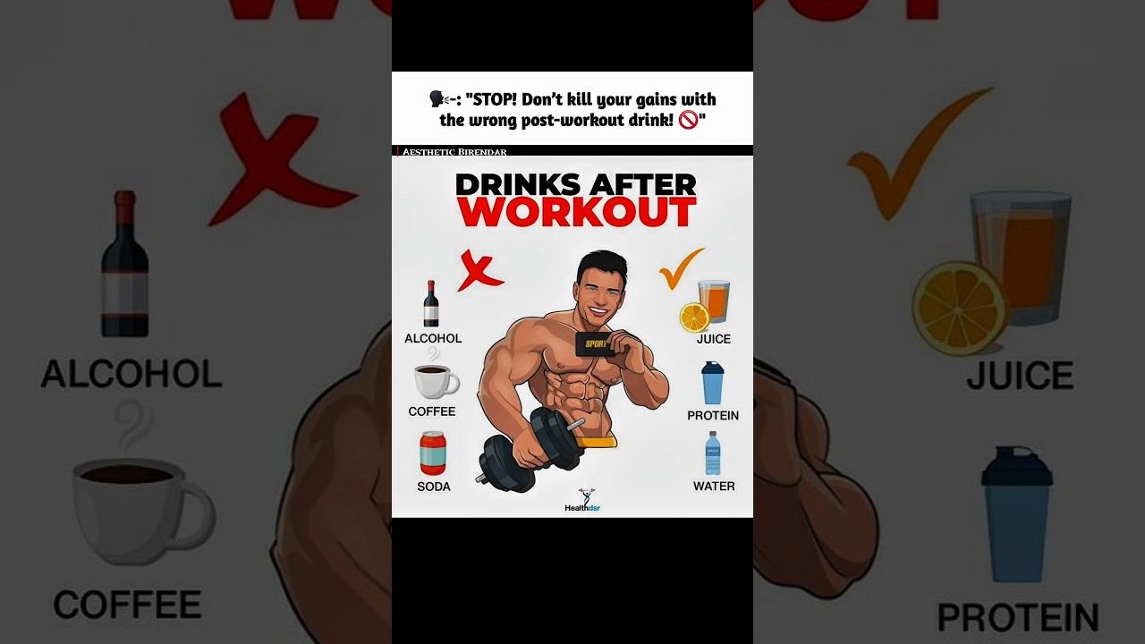 Stop Drinking This After Workout! 🚫 #shorts #fitnessmotivation #motivation #workout #leangains