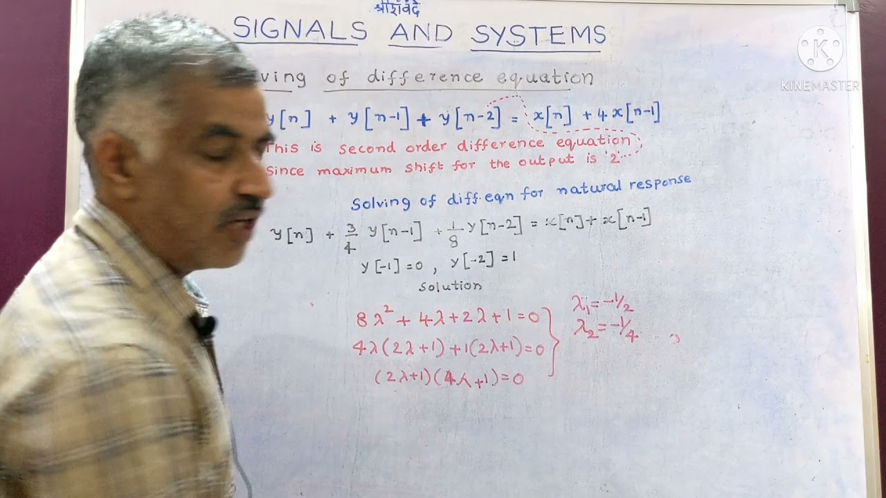 Class-74:LTI Systems- Solving difference equation for natural response