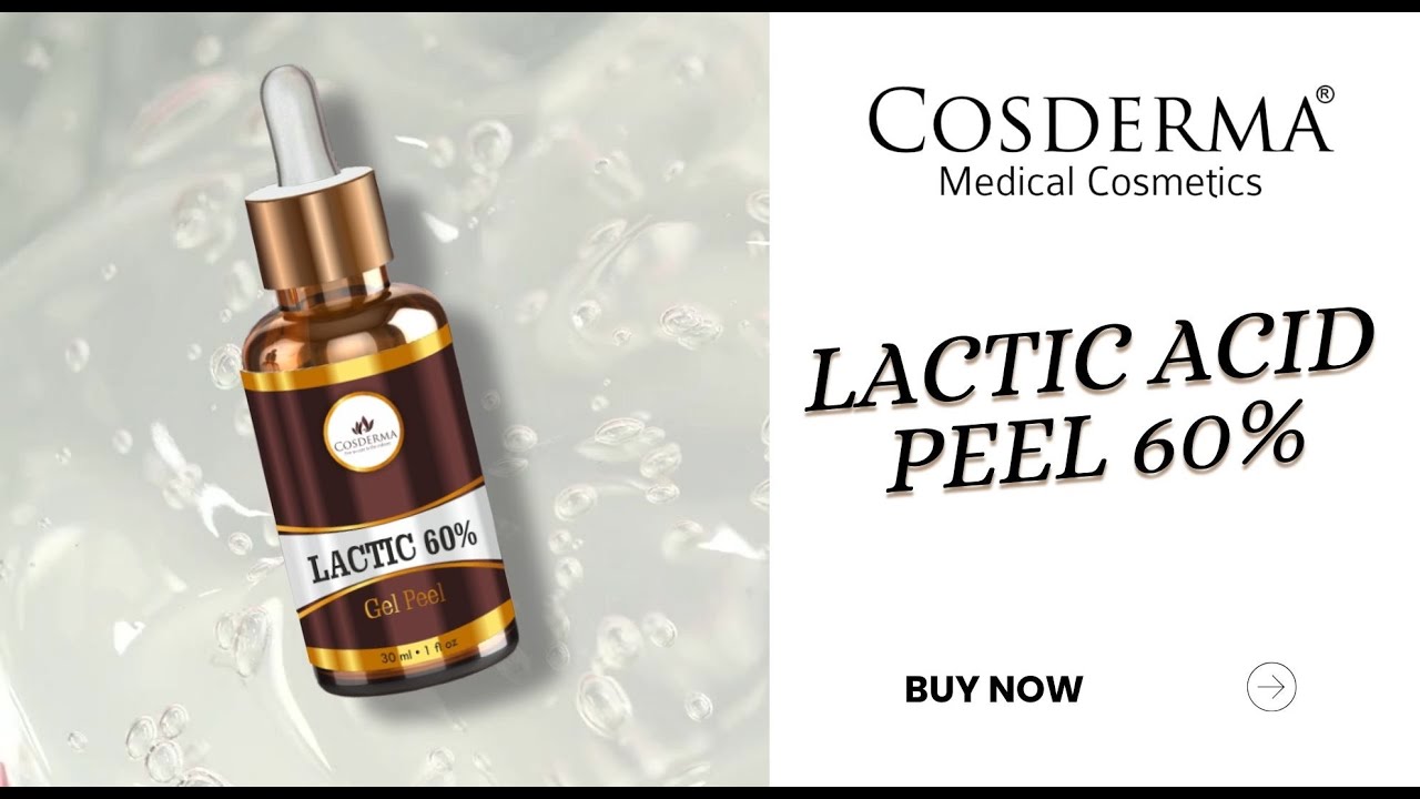 Cosderma Lactic Acid Peel 60% | cosderma chemical peels | skin peels dermatologist peels