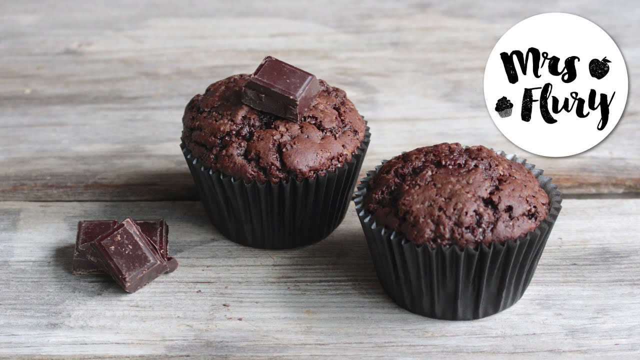Vegane Schokoladen Muffins | Super saftig und lecker | Vegan backen mit Mrs Flury