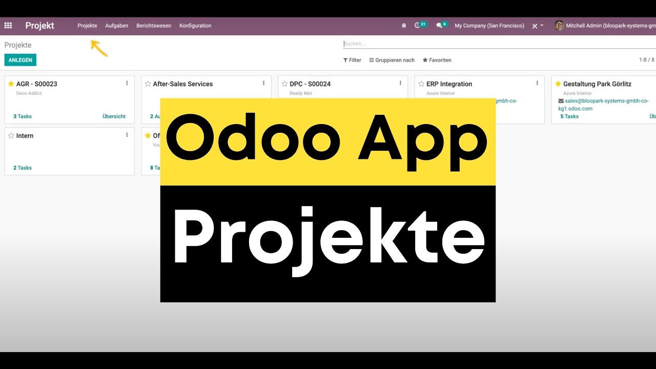 Odoo App Projektmanagement (Teil 1) - Odoo Tutorial in Deutsch