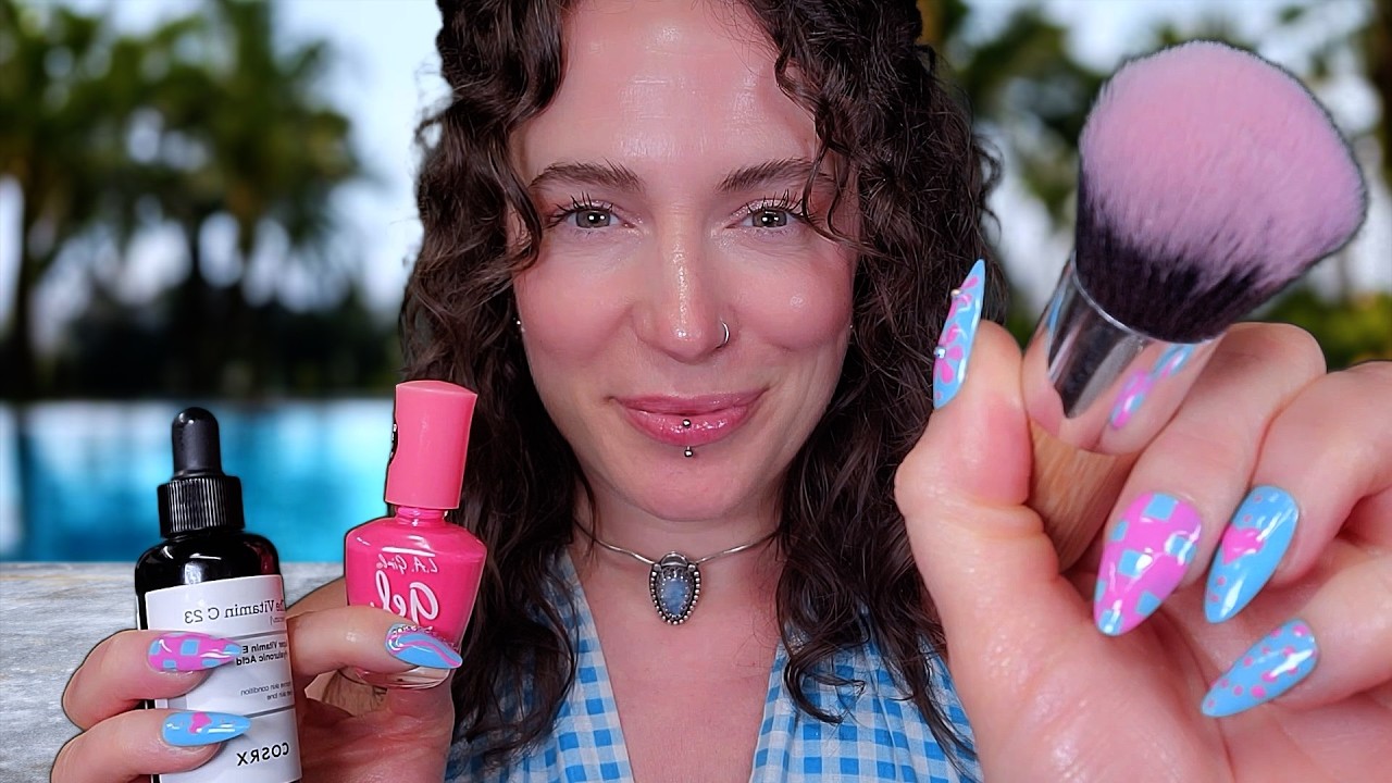 ASMR ☀️ Summer Spa Treatment 🏝️ Hair, Facial, Makeup, Nails Full Makeover