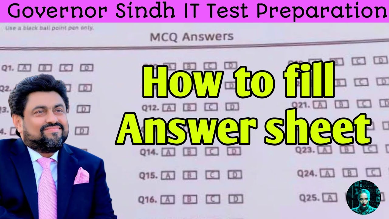 How to fill answer sheet of governor sindh IT test #governorsindh #viral #trending #viralvideo #ai