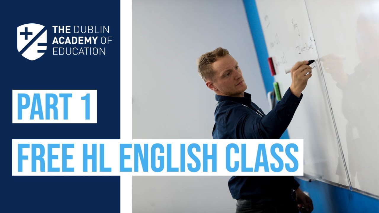 Free Leaving Cert English Class with Gavin Cowzer (Part 1)