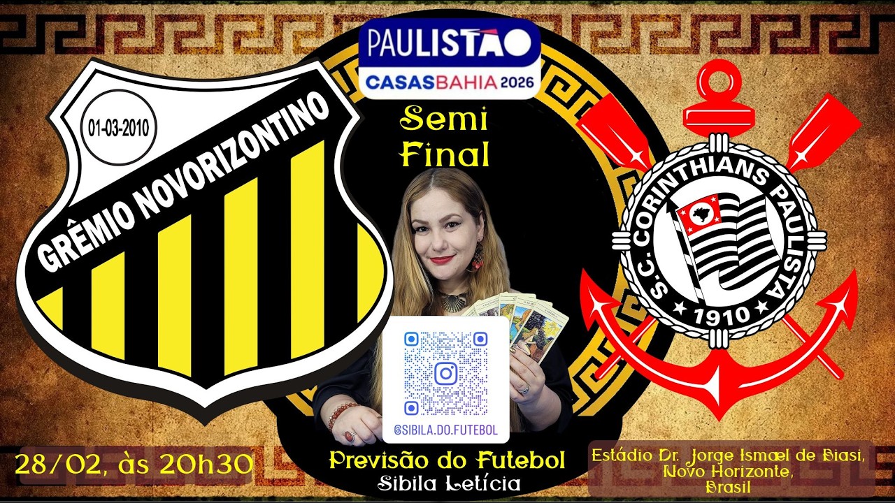 Previsão do Futebol - PAULISTÃO SEMI-FINAL - Jogo entre Novorizontino de Corinthians