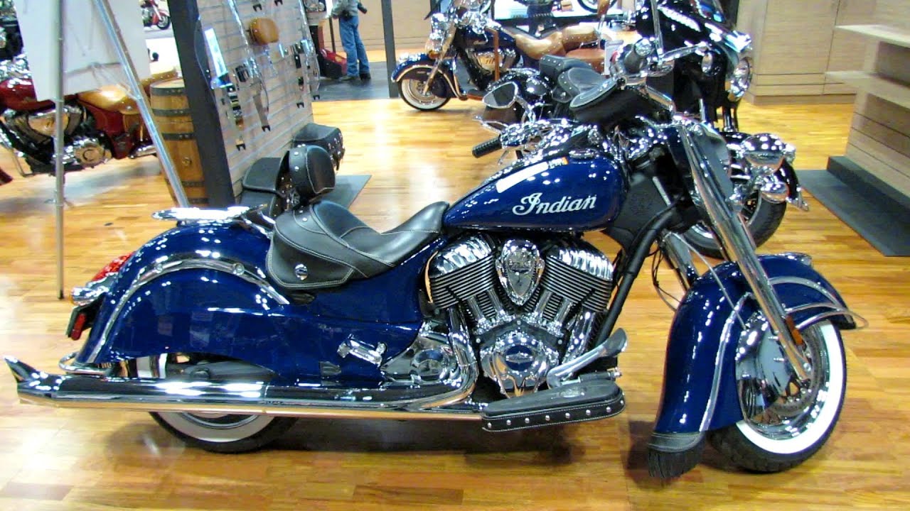 2014 Indian Chief Classic Springfield Blue Walkaround - 2013 NY Moto Show